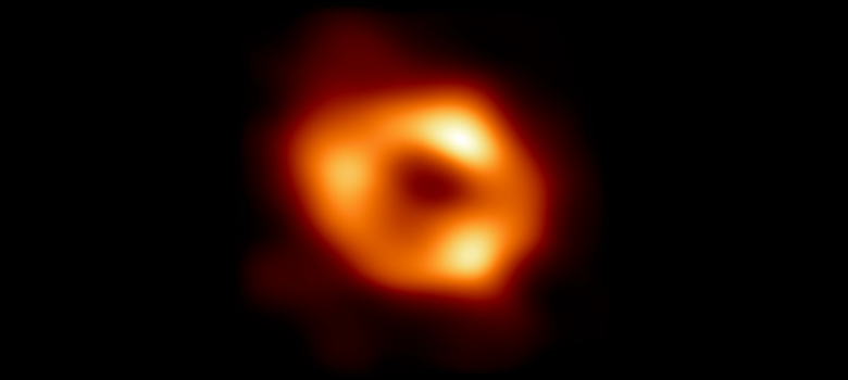 The image of Sagittarius A, the black hole at the center of the Milky Way galaxy. 