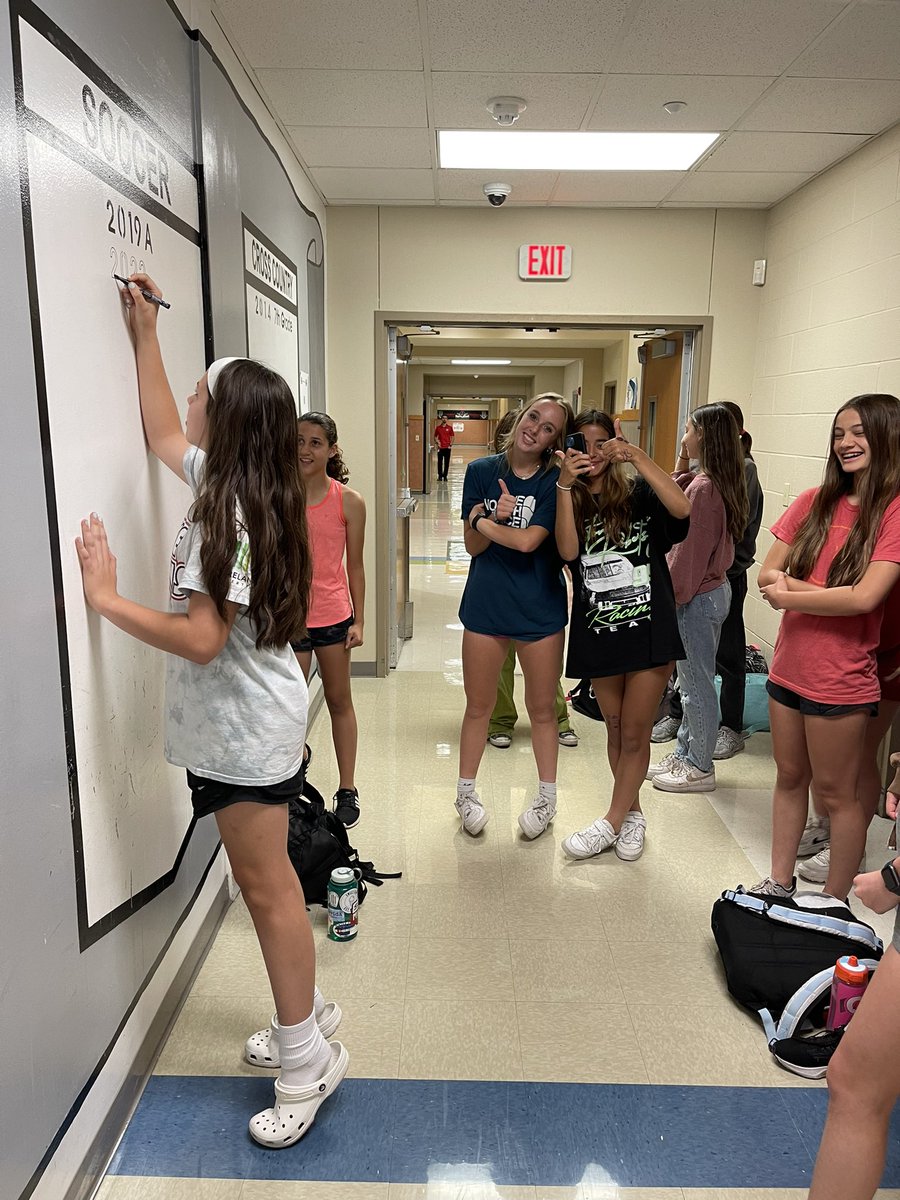 Our District Champions PAINTING THE WALL! #WallofChampions #HBMS <a href="/HBMSAthletics/">Hudson Bend Buccaneers Athletics</a>