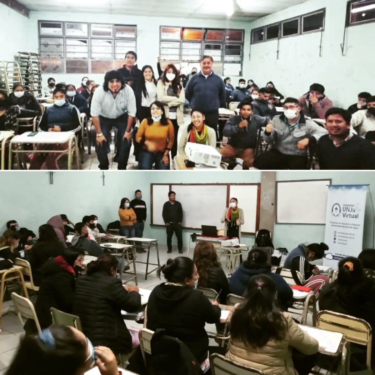 unjuvirtual's tweet photo. Iniciamos las capacitaciones en TIC y Alfabetización Digital para jóvenes y adultos del CENS 43 de Alto Comedero. El proyecto de extensión  aborda desde trámites y comercio electrónico hasta educación, con equipos de UNJu Virtual, UNJu TIC y @fhycsunju
#UNJuVirtual #TIC #UNJu https://t.co/z3zGcxvR5e