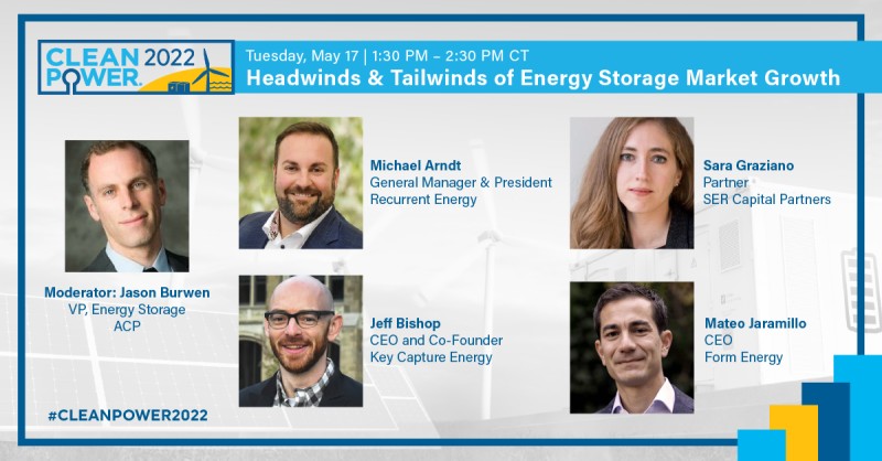 Join us at #CLEANPOWER2022 next week! Our President &amp; General Manager Mike Arndt will participate in a panel discussion on expectations for #energystorage market growth over the next decade. Hope to see you there! cleanpower.org/expo/