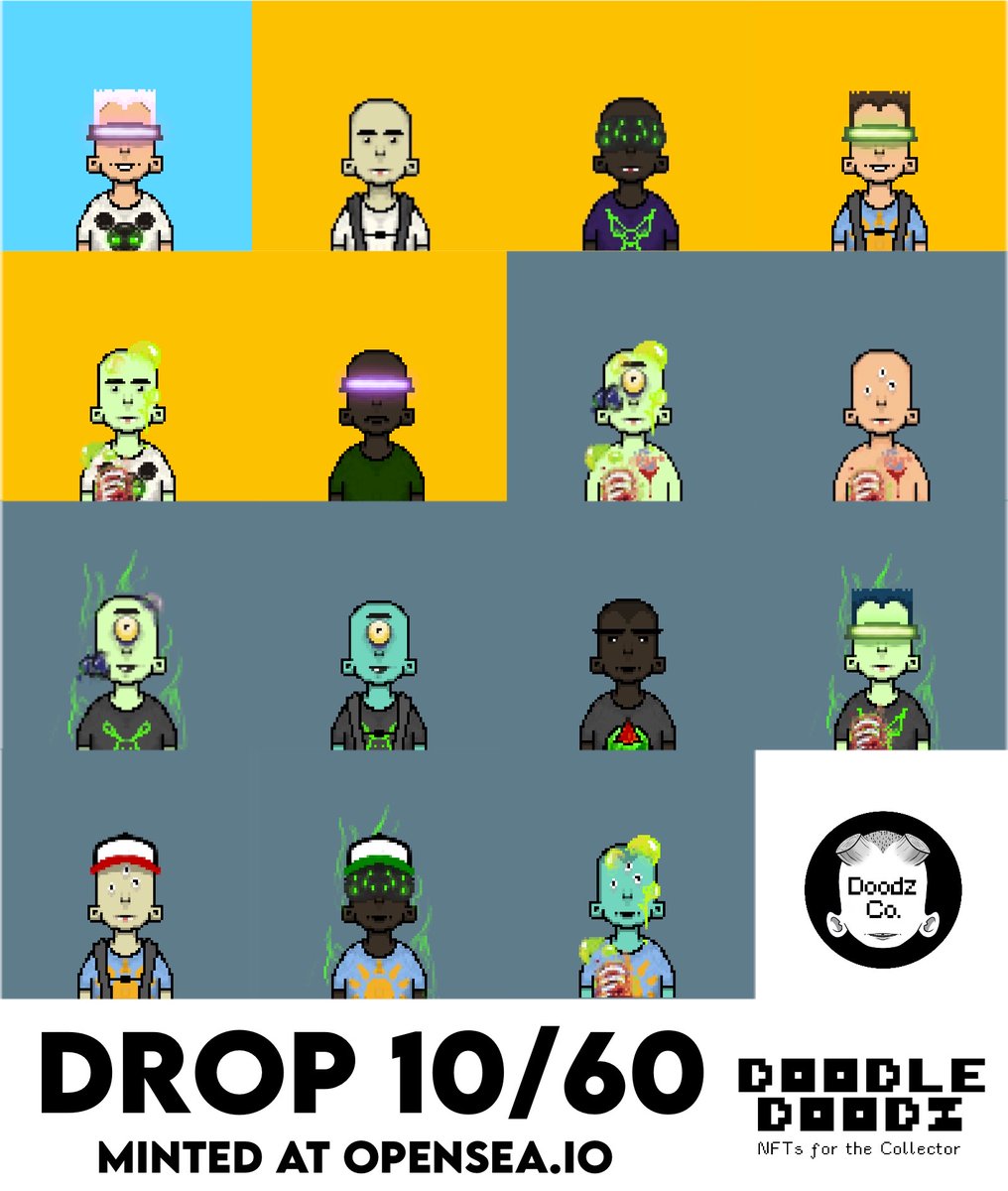I havent done this in a while, shows you whos who in which drop. 🖖 opensea.io/collection/doo…

#nfts #nft #nftartist #nftcollector #digitalart #nftcommunity #cryptocurrency #opensea #nftcollectors #nftcollectibles #eth #openseanft #Mutant #8bit
