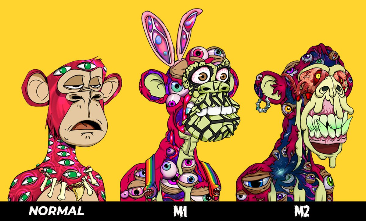 F1reDragon_'s tweet photo. 3 Stages of the Apes' DMT Fur 🔥🔥🔥🔥🔥🔥
Follow n RT  @0xMAYC @0xApes_NFT #YellowArmy #YellowMutants #0xApes #0xMAYC #DMTgang #ApeFollowape #NFTs #NFTCommunity #NFT #NFTCollector #NFTCollectors #DMTfur #DMTApes #Apes #MAYC #mutantape https://t.co/EDXdnZgEcg