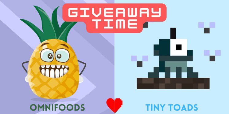 🐸Tiny Toads X OmniFoods🍉

We’ve partnered with <a href="/omnifoodsnft/">OmniFoods NFT | cc0 | Omnichain NFT | Free Mint</a> and are giving away 1 x free OmniFoods NFT Airdrop!🔥

To enter:
🔔Follow <a href="/omnifoodsnft/">OmniFoods NFT | cc0 | Omnichain NFT | Free Mint</a> &amp; <a href="/tinytoadsnft/">tiny toads | (cc0, 🐸)</a>
❤️Like+RT
✅Tag 3 friends
⏰24hrs

#NFT #cc0 #cc0summer #NFTGiveaway #NFTCommunity #NFTgiveaways #NFT #whitelist