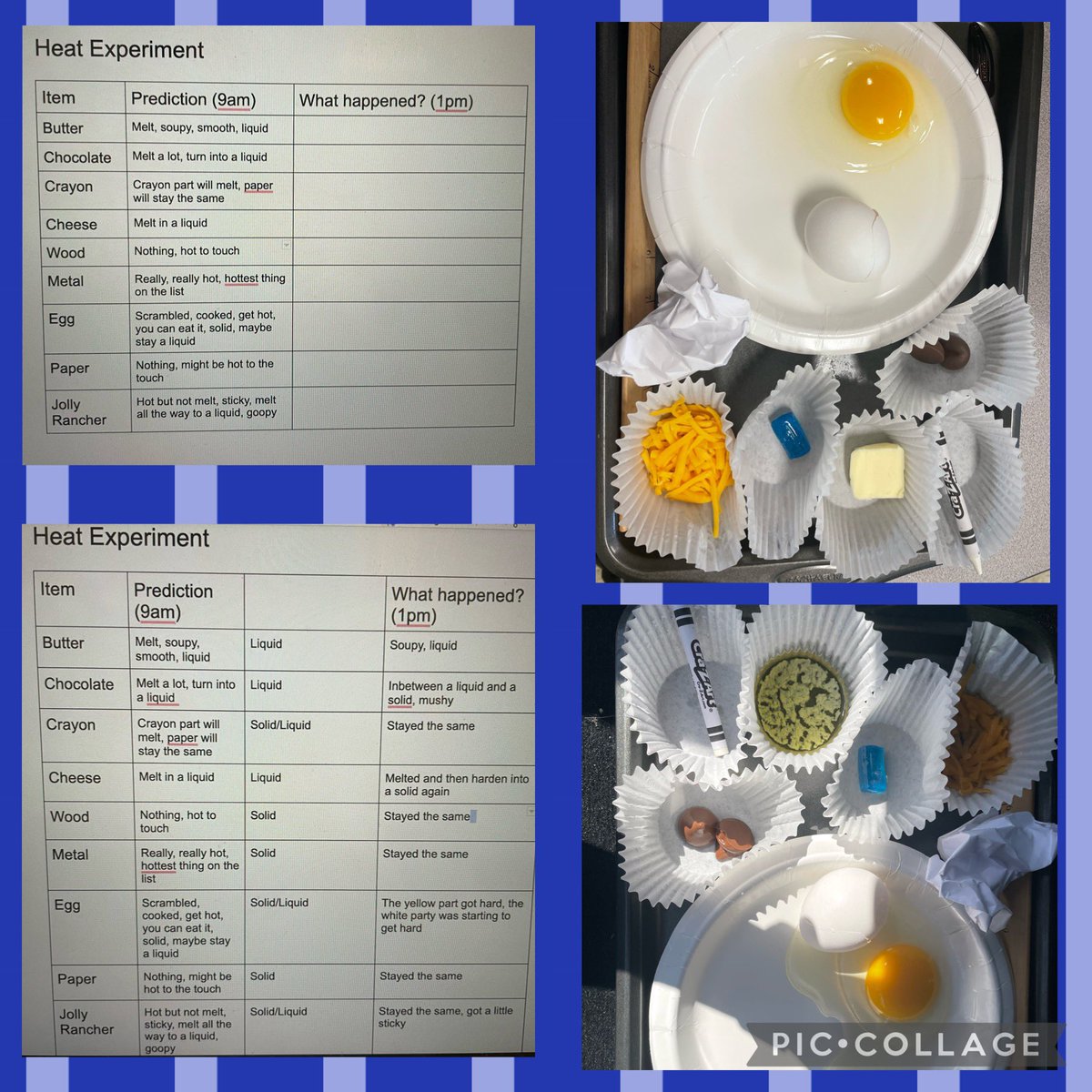 Science Experiment Day in Second Grade!  We made predictions on what would happen to different types of matter and then put everything outside in the heat to check out later! <a href="/marliewilliams/">Marlie Williams</a> <a href="/SJSDVirtual/">SJSD Virtual Academy</a> <a href="/swnolte/">Shannon Nolte</a>