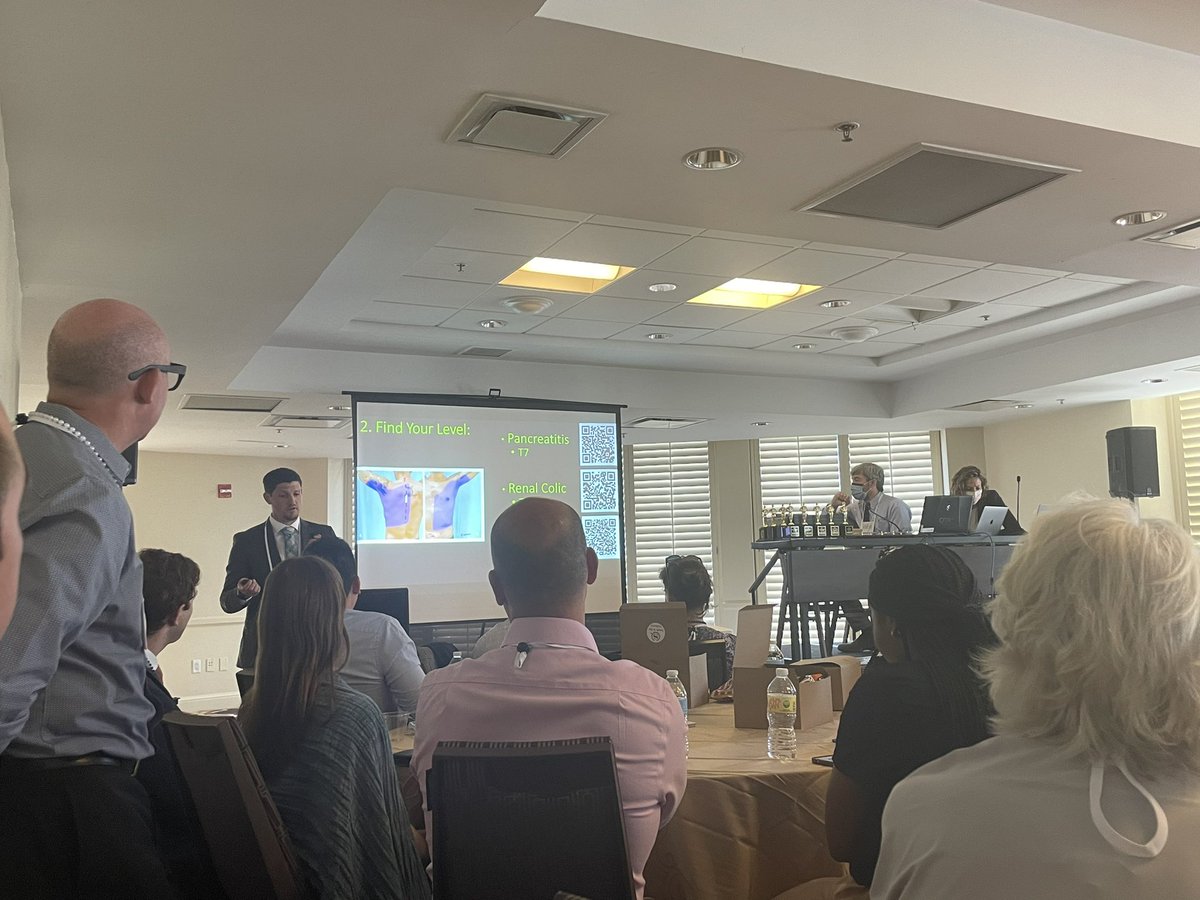 ultrasound_vcu's tweet photo. Former fellow and current US director at Akron gen @POCUSaurusRex on his #SAEM22 #aeus sono soapbox about the benefits of ESP blocks https://t.co/1vavViiISA