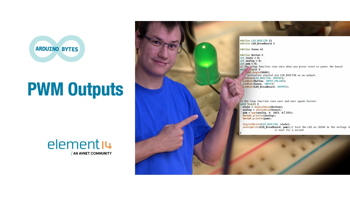 E14Community's tweet image. We've learned from @MAYERMAKES how to use an #Arduino to take measurements with analog inputs; next, he'll cover how to output those to an #LED #ArduinoBytes bit.ly/3FDqJMk
