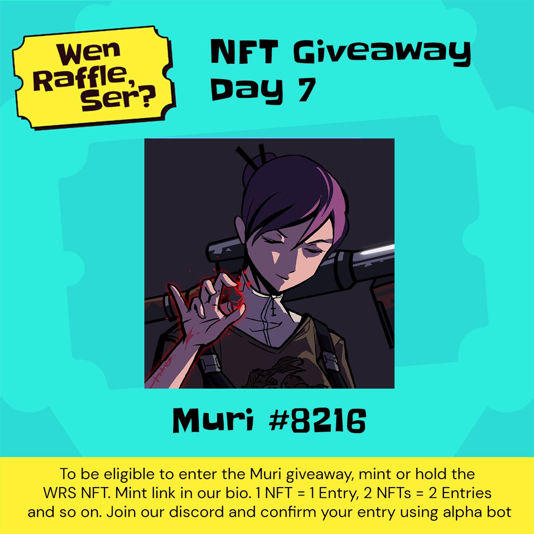 Wen Raffle Ser (Minting Now) tweet media