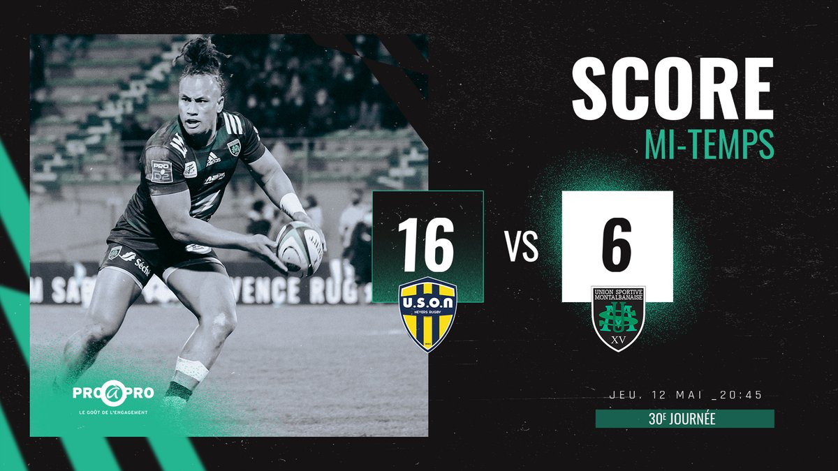 UsmSapiacRugby's tweet photo. ⏳ 𝕄𝕀 𝕋𝔼𝕄ℙ𝕊⏳

La mi-temps, sponsorisée par Pro à Pro - Fournisseur alimentaire !

Première mi-temps dominée par les locaux, mais rien est encore joué dans ce match au contexte si particulier.

 #ForKelly #K8 #ItsYourStep #USONUSM https://t.co/FCtFr0bm3q