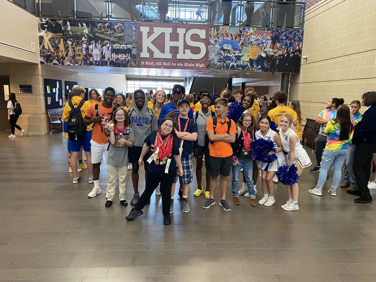 Getting ready to celebrate our students in our last Main Street pep rally of the 2021-2022 school year. <a href="/KleinHigh/">Klein High School</a> <a href="/KleinISD/">Klein ISD</a>