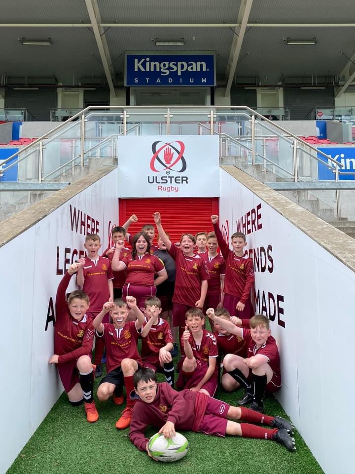 Millburn Primary School graced the hallowed turf of the Kingspan Stadium, Home of Ulster Rugby, this afternoon. It certainly was an unforgettable experience for such a magnificent group. 

Two victories and one narrow defeat - we couldn’t be more proud of this team! 🏉👏🏻