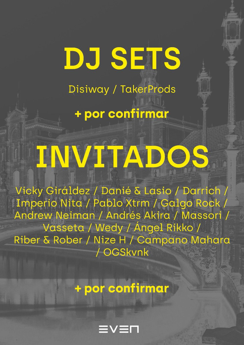 🚨 EL GUATEQUE DE PADRI SE VA A SEVILLA 
🎟 cutt.ly/gHsom9S