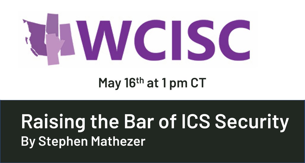 ionunited's tweet image. iON&apos;s Stephen Mathezer will speak on the importance of &quot;Raising the Bar of ICS Security&quot; this Monday at 1 pm CT / 12 pm MT. Be sure to check it out. 
live.wcisc.ca
#wcisc