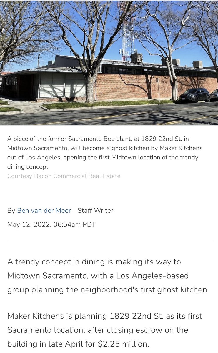 We are proud to announce Maker Kitchens’ new location in #Sacramento . Midtown Kitchens is expected to open Q1, 2023. #ghostkitchens.
Maker Kitchens soon will be part of the Midtown Sacramento community.