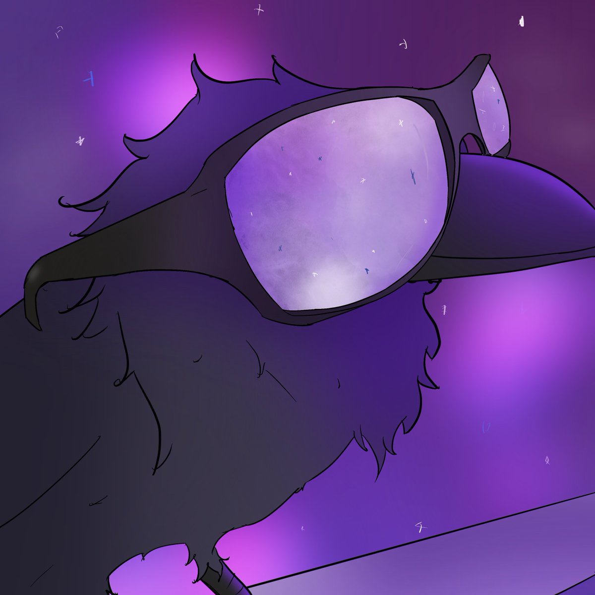 Nothing keeps me cooler then floating in the void, witnessing the pretty porple colors, and the nice shiny stars 😎