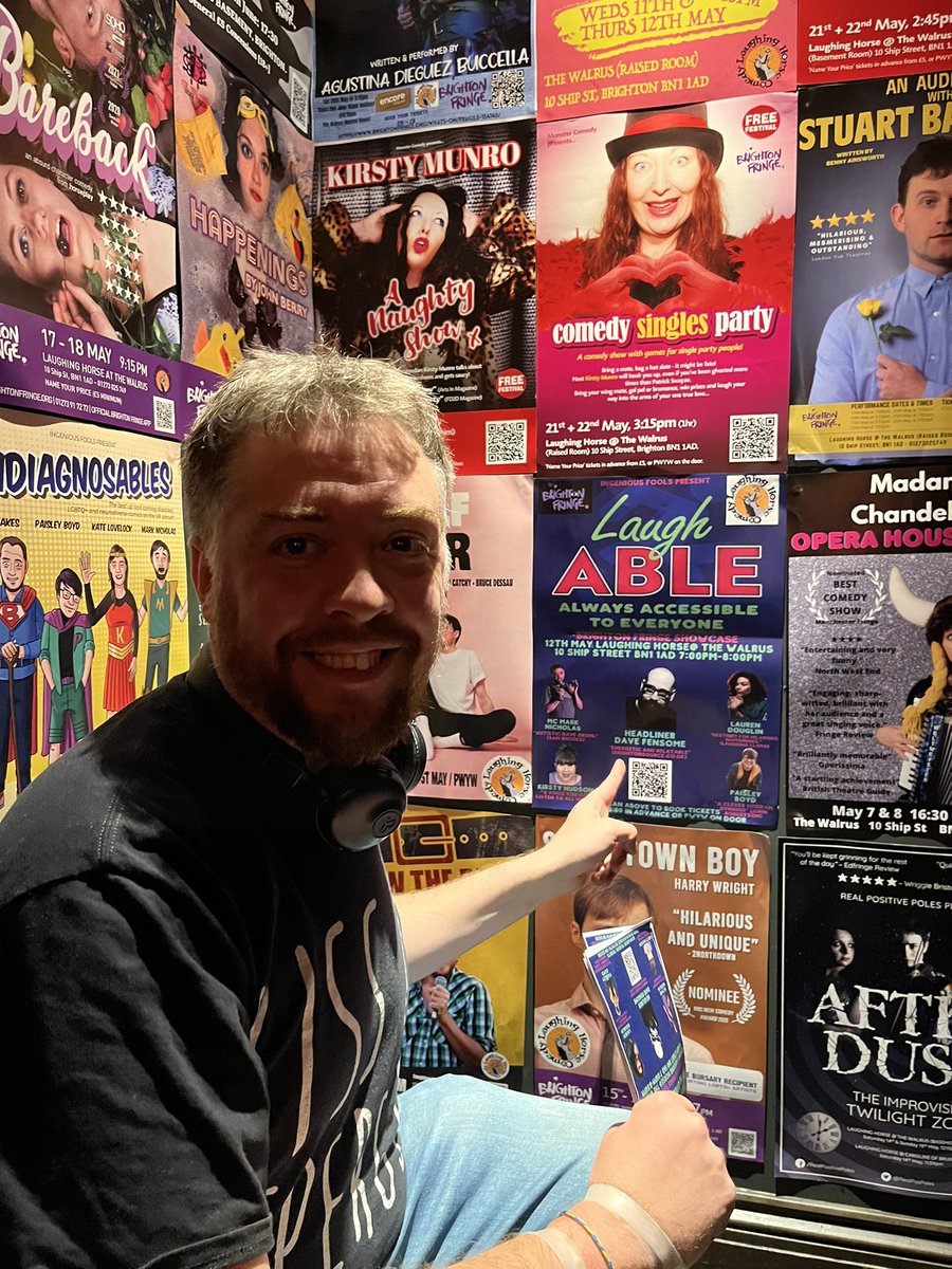 PaisleyJBoyd's tweet photo. First @brightonfringe show is done!! Thank you @mnicholascomic for having me on the show. @laughable9690 is a fantastic night and we had a great audience. https://t.co/61Fazs47kk