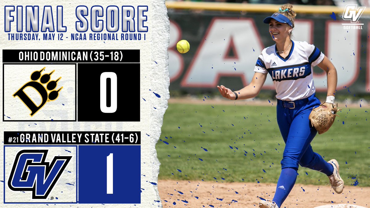 LAKERS WIN!! Hannah Beatus with a complete-game shutout and the two-out rally with heads-up base running is the difference!

Lakers to face host UIndy tomorrow at 11 AM in the winners' bracket.