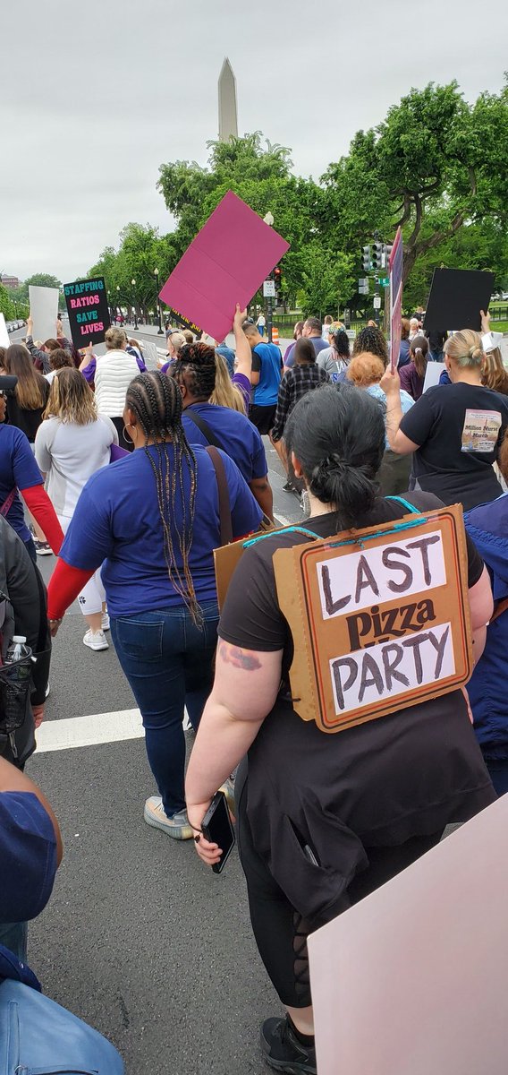 LaurieNabb's tweet photo. My favorite chant from the National Nurses March: 'Who's gonna flip your Grandma?' Hahahaha. Honored to march with these amazing humans. ❤️
#NationalNursesDay #nationalnursesmarch https://t.co/axvDJNYdZI