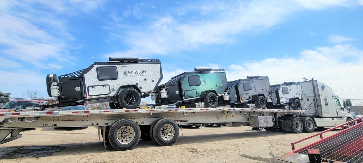 MackowInds's tweet photo. Moving day once again as we ship out these sharp looking Mission Overland Adventure Trailers to British Columbia, Canada.
#adventure #adventurecamper #adventurerig #adventuretrailer #adventuretravel #camping #campinglife #offroadtrailers #outdoors #overland #overlandcamper https://t.co/N3fo8WvUzS
