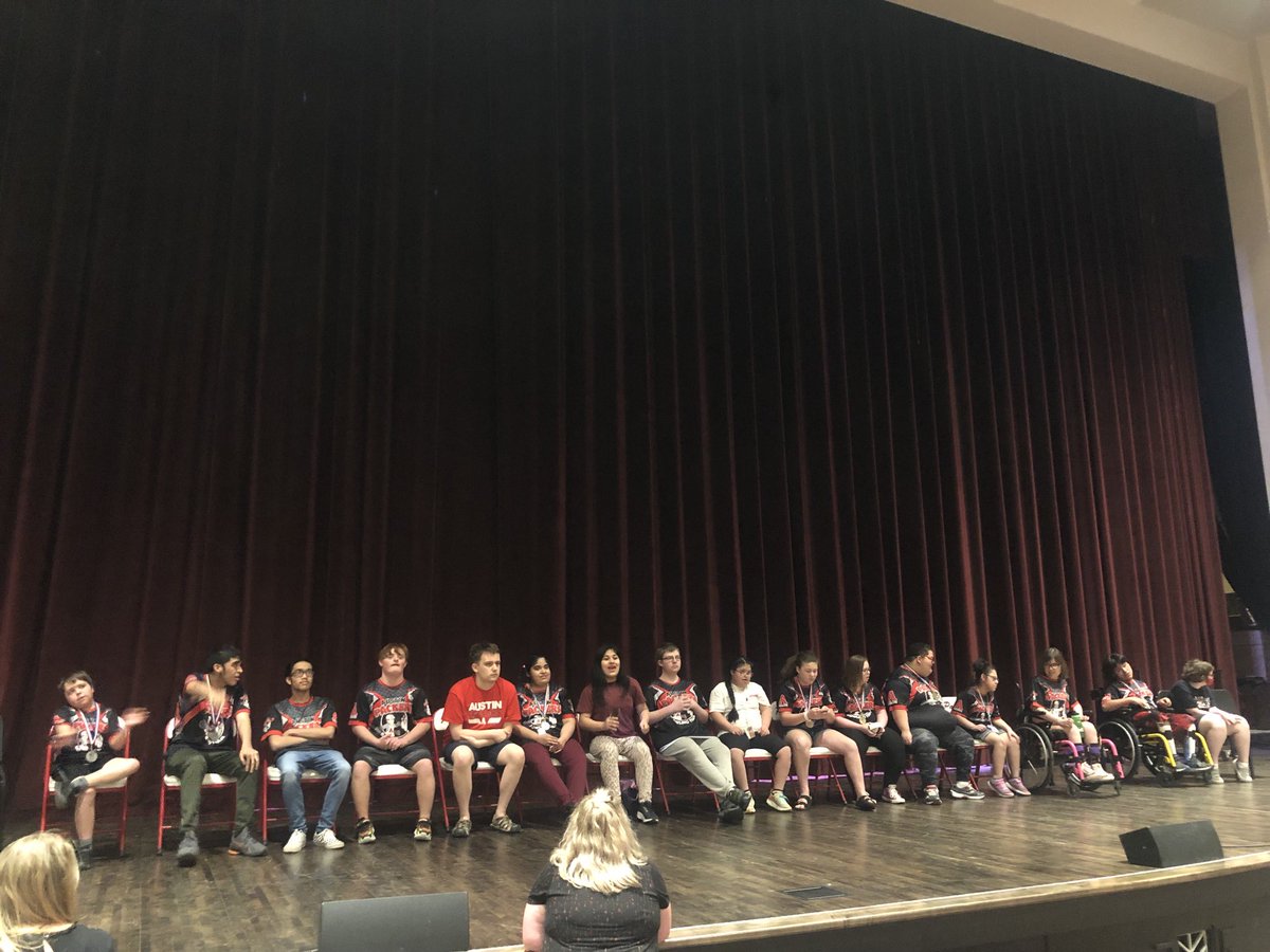 Ready for state!  Congratulations to the AHS Adaptive Bowling Team!  <a href="/PackerPowerUp/">Austin High School</a>