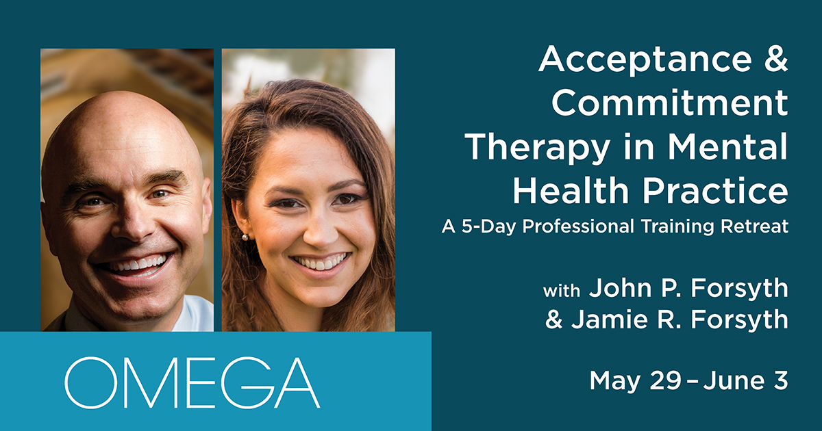 JohnPForsyth's tweet photo. Hi All - We still have space for MH professionals interested in a week-long training in Acceptance and Commitment Therapy (ACT) at the Omega Institute in Rhinebeck NY.  Lovely place, lovely setting to take a deep dive into ACT.  For more information, visit https://t.co/YCiQisH7nz https://t.co/9zfan45XHK