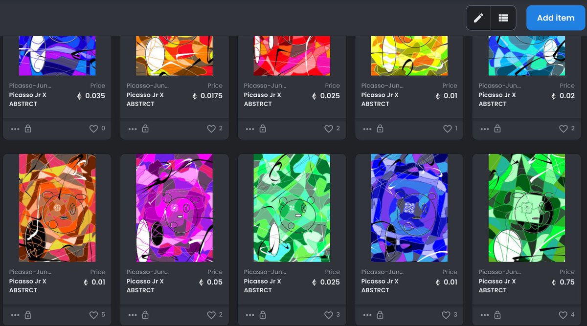 PicassoJR9's tweet photo. Feel free to visit the gallery, finished the minting &amp; listing of this day... I´ll be back tomorrow with 3 NEW #NFTs.
https://t.co/JAkaLjB00k , $ETH-blockchain.
#NFTCommunity #PicassoJR #NFTProjects https://t.co/iMqcxweOCR