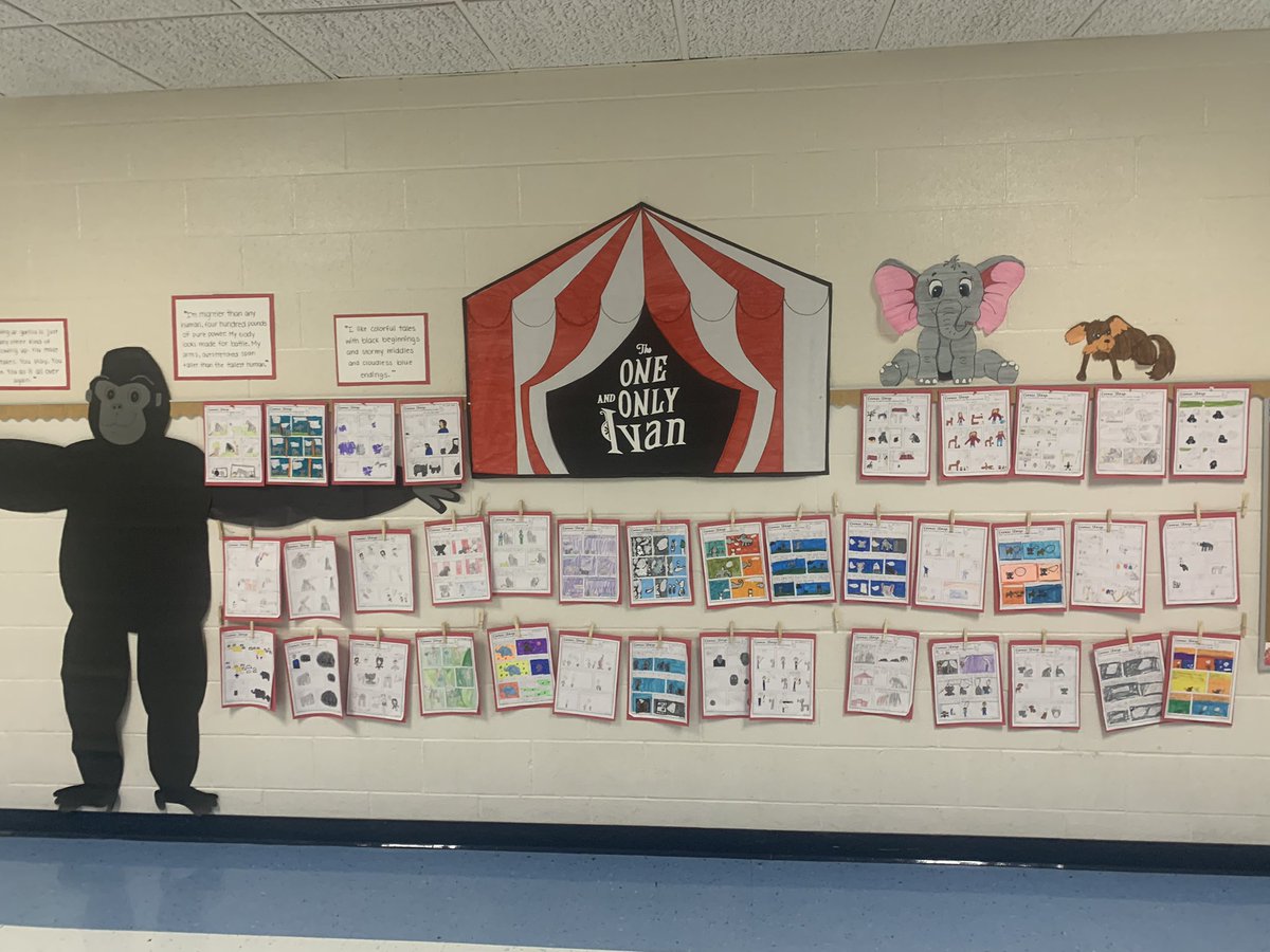 mrsemmagthomas's tweet photo. 4th grade at Leetonia has really been enjoying our book study on “The One and Only Ivan!” We made comic strips that depict chapters in the book and used dialogue to practice our quotation marks! https://t.co/XjdVErqzzY