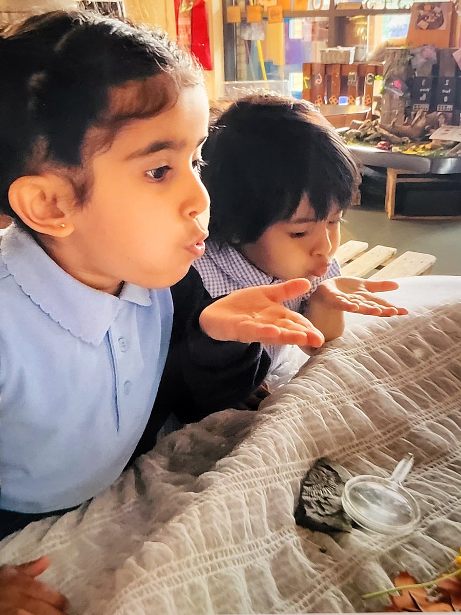 EYFSatStPhilips's tweet photo. The interest in Dandelions continues as the children notice the tiny seeds. They are fascinated as they blow them and drop them from height to make them float around the room. One child decided to draw the seeds. #aweandwonder @WeAreBDAT @STPHILIPSCE https://t.co/lBfxJTD0gV