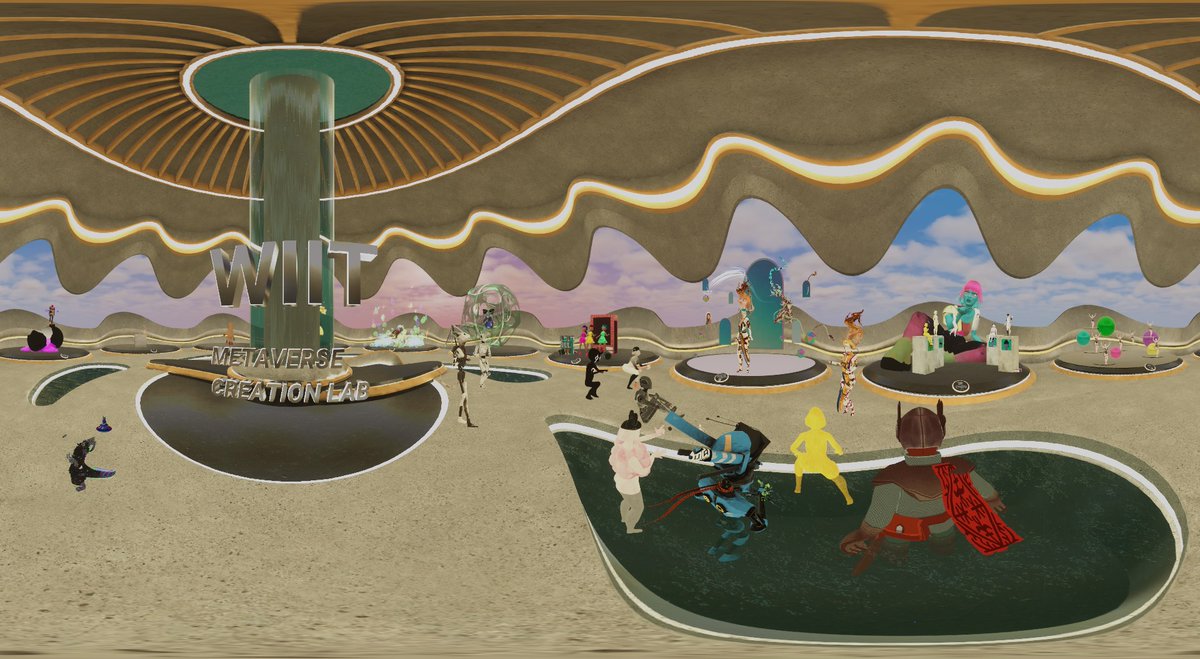 dankvr's tweet photo. At this really cool avatar art exhibition gallery in VRchat with @CrewMetaverse and @boomboxheads, inspiring https://t.co/3QGYjvby8o