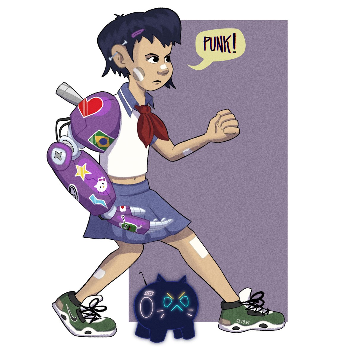 drawingui's tweet photo. punK! 🤖👧🏻

menina-bô pro #dtiys do @MatsgArt 
🔁+❤= não toma uma coça dela https://t.co/Qbq9U4YBTT