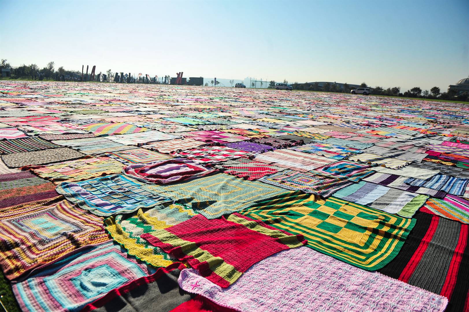 City Press on X: More than 4 500 knitted blankets were laid down
