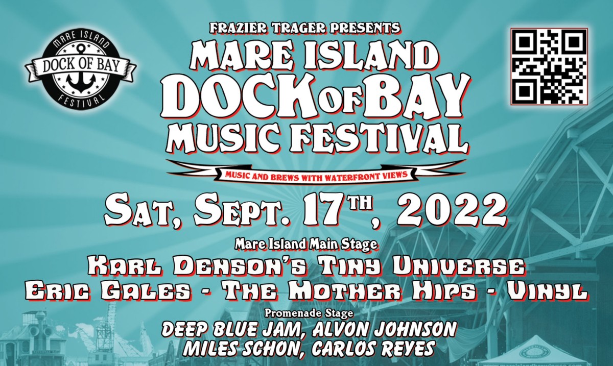 FrazierTrager's tweet image. The Mare Island Dock of Bay Music Festival is on Saturday September 17th from 2PM to 10PM. Music and brews with waterfront views and lots more! #musicfestivals, #livemusic, #karldenson, #themotherhips, #ericgales, #vinyl, #festivals
Get tickets: ow.ly/sarL50J5Hq8