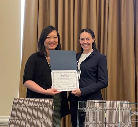 Congratulations to rising #cincyem chief <a href="/lexkimmelMD/">Lex Kimmel</a> for the <a href="/AWAEM/">AWAEM</a> Travel Award #SAEM22