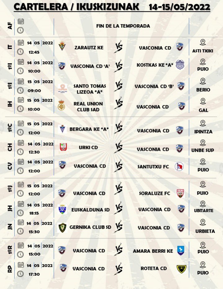 🗓 Aste honetako ikuskizunak/ 
🗓 Cartelera de este fin de semana

GORA VASCONIA! 🔴⚫️