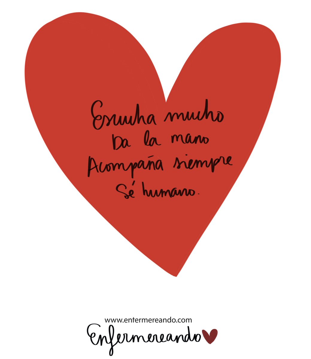 enfermereando's tweet photo. Mil gracias por acompañarnos el día de la enfermería 🤗 

No queremos acabar hoy sin dejaros esta frase por aquí…

Porque la enfermería es eso, cuidar y escuchar mucho, ser cercano y dar la mano, acompañar todo lo que se pueda… y en definitiva… ser humano ❤️ #diadelaenfermeria https://t.co/zuTUj7jGBy