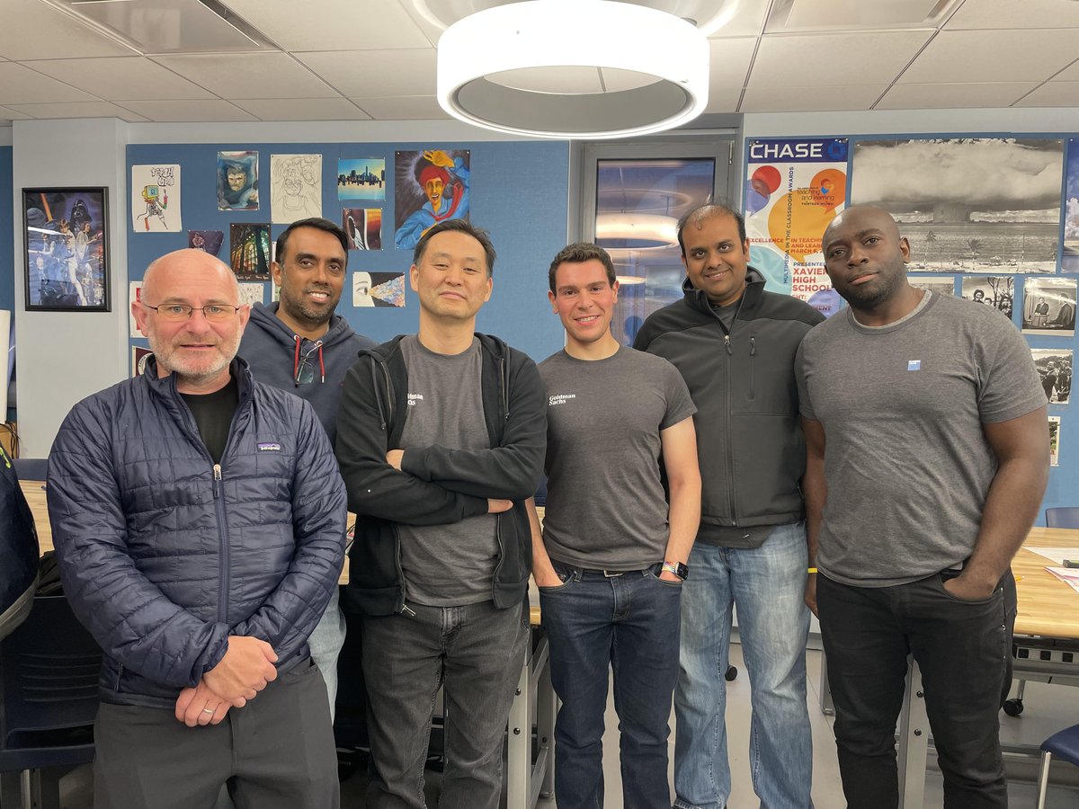 xavierhs's tweet photo. Thank you to @GoldmanSachs Careersβ #CommunityTeamWorks volunteers for advising #SonsofXavier during last Fridayβs annual Xavier-Goldman Sachs Shark Tank Challenge! #JesuitSchools https://t.co/tA0ebmbrmb
