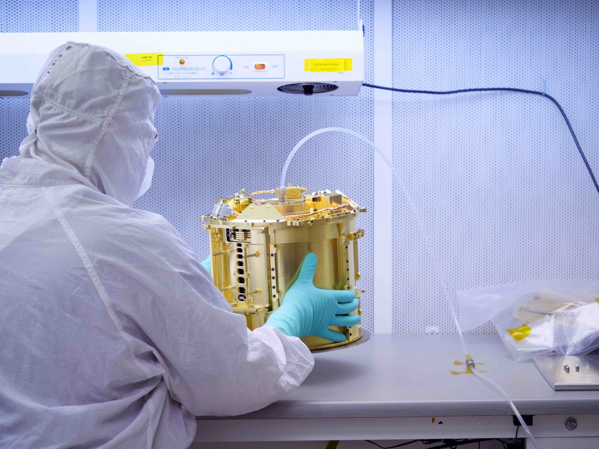 LASPatCU's tweet photo. Europa is the next stop #AroundTheSolarSystem for our lab, too! LASP engineers are currently conducting final flight tests for SUDA, a unique @EuropaClipper instrument that'll search for potential organic molecules in the dust floating around Europa. https://t.co/9V4EybvrEg