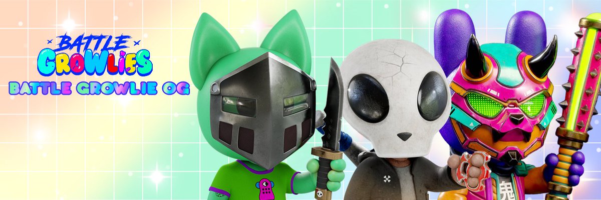 TaeKwonKrypto's tweet photo. Thanks for this dope banner @BattleGrowlies! Love the art, the lore, the game concept and, ofc, the team heads down building! #BattleGrowlieOG #NFTreward #NFTs https://t.co/XaHwHVaSQv