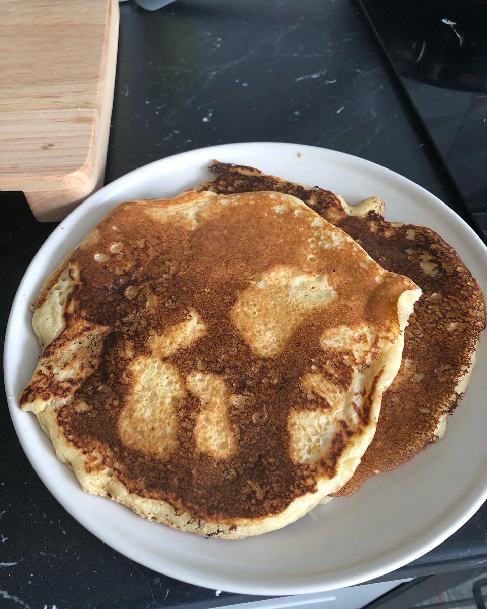 Today I made American Pancakes for lunch. It’s my second time doing this and hurray they turned out fine :D #pancakes #americanpancakes