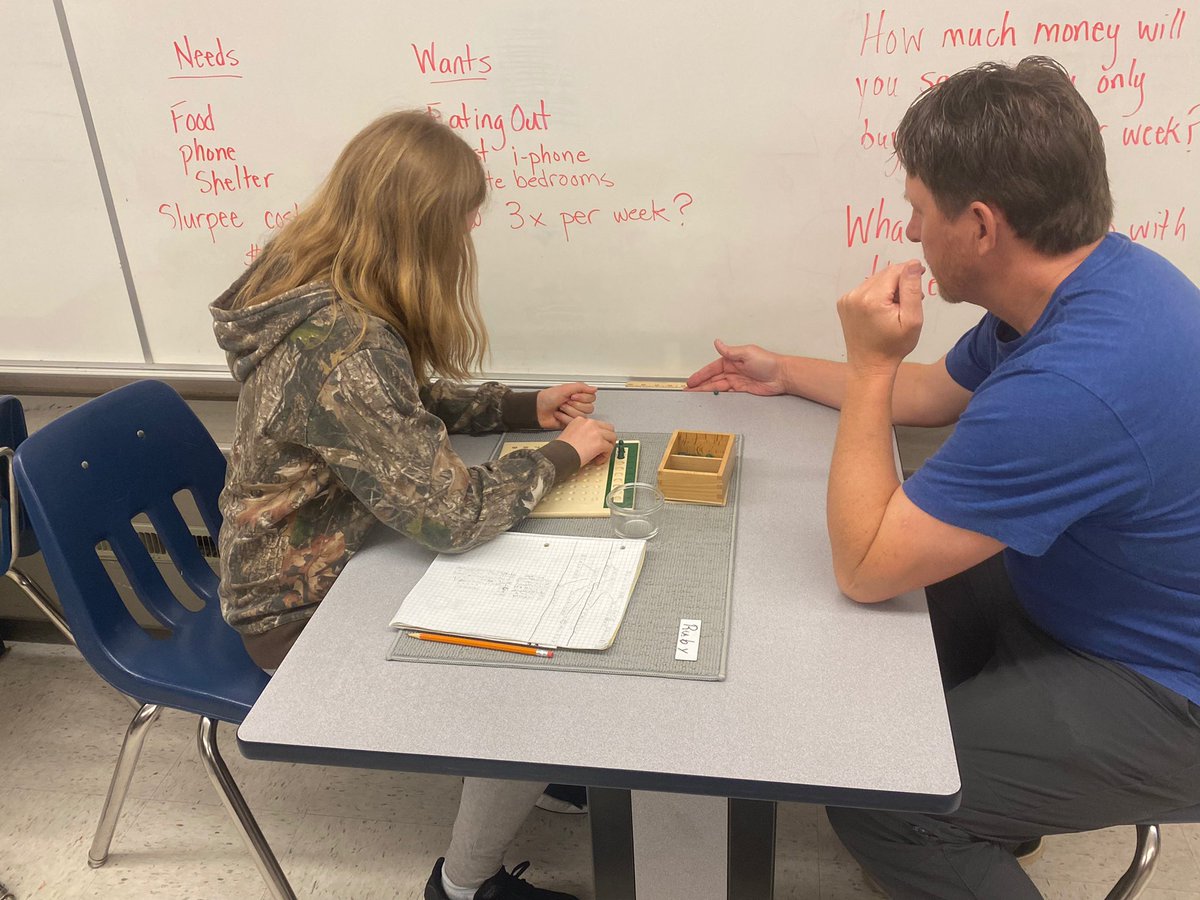 RRSchool's tweet photo. We had a fantastic PD on Montessori math this morning, led by some absolutely amazing students! #Montessori #Mathchat @StAlbertPublic https://t.co/iusNL73GUb