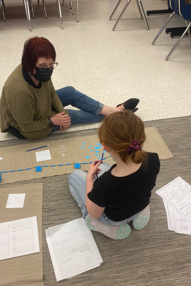 RRSchool's tweet photo. We had a fantastic PD on Montessori math this morning, led by some absolutely amazing students! #Montessori #Mathchat @StAlbertPublic https://t.co/iusNL73GUb