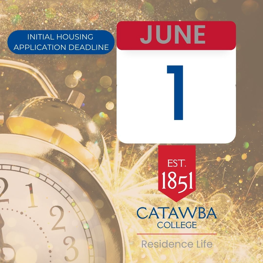 CatawbaResLife's tweet photo. The initial deadline for new students to submit their housing applications is June 1! Visit the link in our bio to complete your application. https://t.co/GBmaVyhw8d