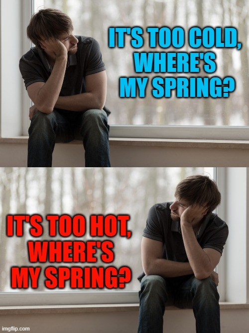 MatthewHMalone's tweet photo. 🥶🥵All I've heard from my fellow #Michiganders the past few weeks. 😉 #MIwx #weathermemes https://t.co/EeeEdqNvkV