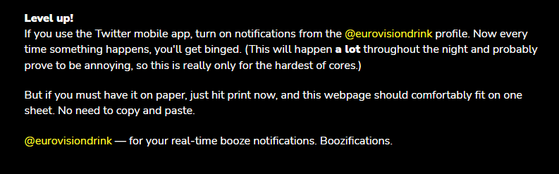 SindreMS's tweet photo. @eurovisiondrink Just gonna spam on top of the drinking game tweets then? https://t.co/84x4PHhen1