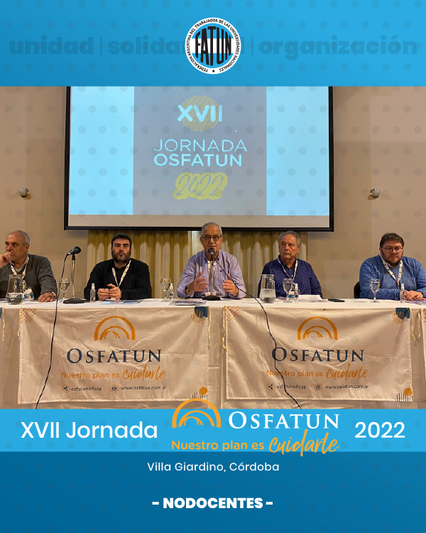 fatunoficial's tweet photo. Los días 12, 13 y 14 de mayo, desde nuestro Hotel 17 de Octubre en #VillaGiardino, se están llevando a cabo las "XVII Jornada #OSFATUN 2022", presenciales luego del Covid-19. En ella se brindan las novedades, avances y desarrollos realizados de cada área de la Obra Social. https://t.co/MsSGNEE9fl