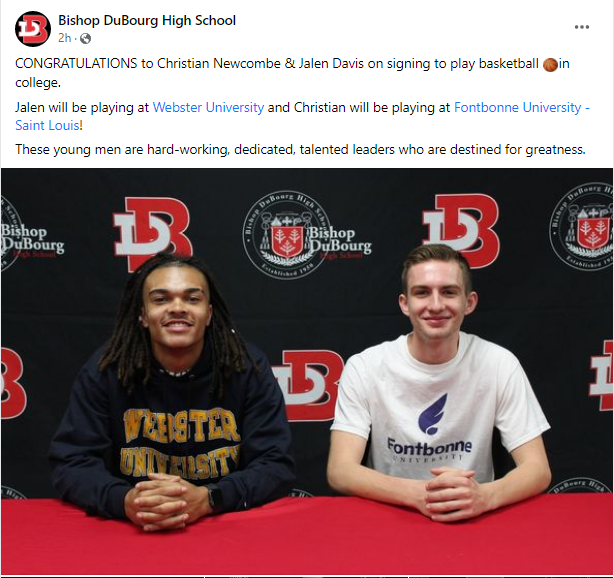 BishopDuBourgAA's tweet photo. Congratulations to Christian & Jalen on their college basketball signings! 🏀🏀🏀 https://t.co/1dLjBhm74z