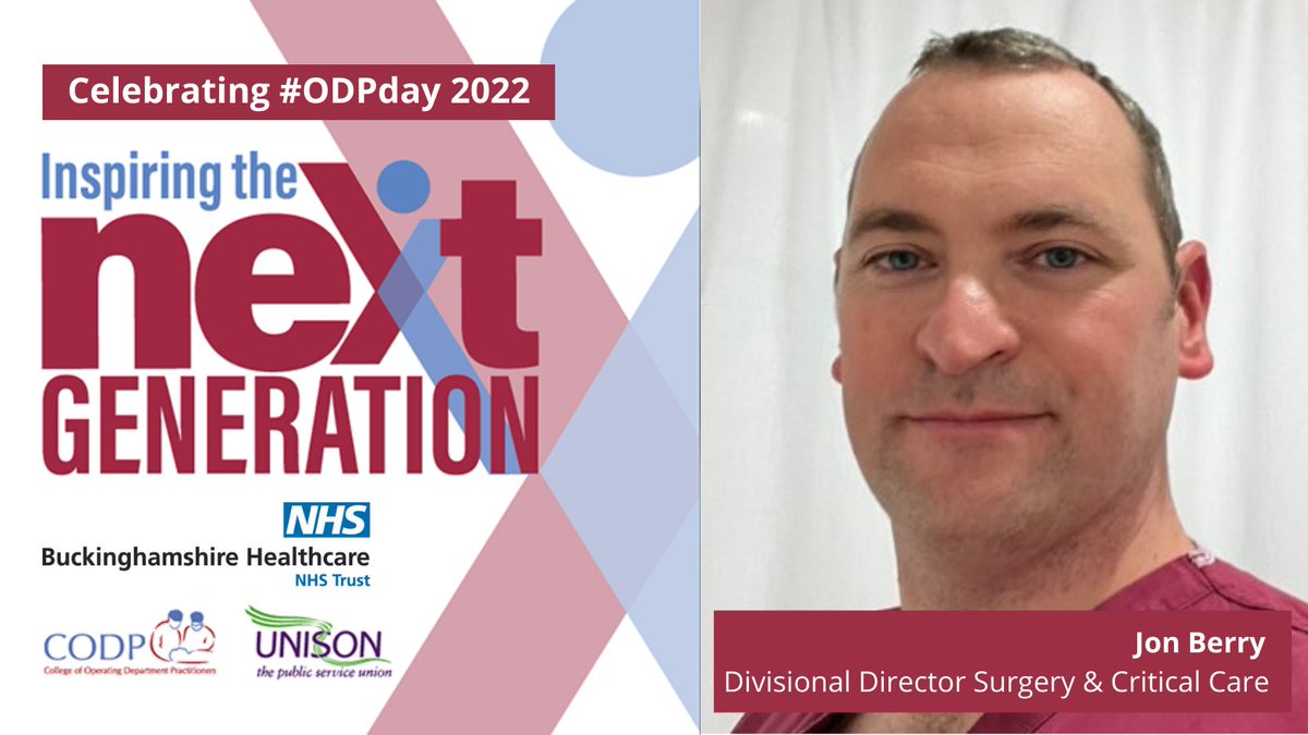 We’re celebrating #ODPday - the secret weapons of our operating theatres!

Read about how Operating Department Practitioner @BerryJBDHoO went from combat medical tech to Divisional Director for Surgery & Critical Care
👉 buckshealthcare.nhs.uk/blog/2022/05/1…
#odpleaders #seahpfaculties