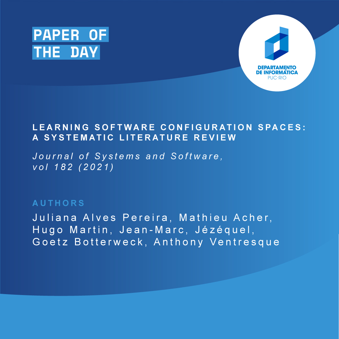 infpucrio's tweet photo. #paperoftheday
Title:
Learning software configuration spaces: A systematic literature review

Authors:
Juliana Alves Pereira, Mathieu Acher, Hugo Martin, Jean-Marc, Jézéquel, Goetz Botterweck, Anthony Ventresque

More in:
https://t.co/wsYUyjR03S https://t.co/VFQssJe7ug
