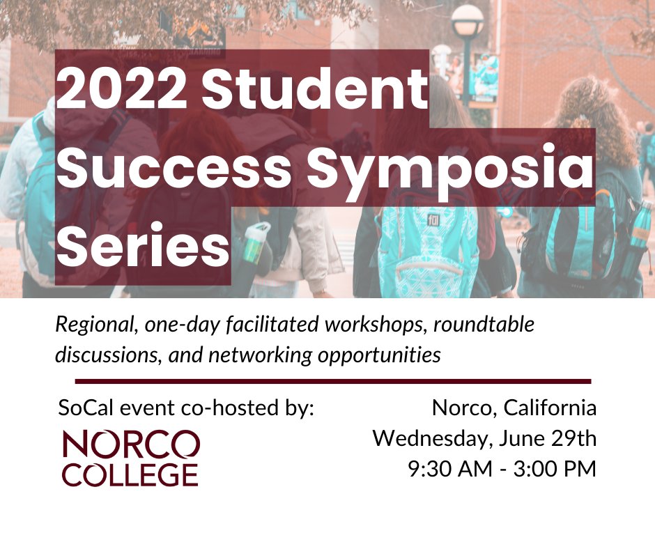 edunavinc's tweet photo. We can't wait to collaborate with #higheredleaders at @NorcoCollege during this day-long #studentsuccess event in #SoCal. See you there? 
https://t.co/6zMAUMbjTp https://t.co/wgoXmfGvYM