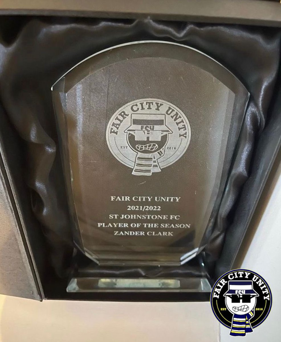 faircityunity's tweet photo. Prior to last nights match, the group presented Zander Clark with the Fair City Unity 2021/2022 Player of the Season award. https://t.co/WFJ3ibnqVu