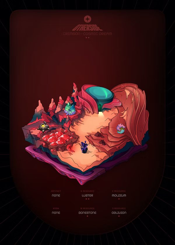 SunriseNFTfr's tweet photo. Do you know @OthersideMeta? 
It's been climbing the #NFT top list on #Opensea for a few days now. 
He is the creator of the #NFTCollection "Otherdeed for Otherside".
His work is amazing, you can see unique lands and environments! 🌄

RT if you think it's beautiful 🤩 
#BTC #NFTs https://t.co/pikNrfVQOa